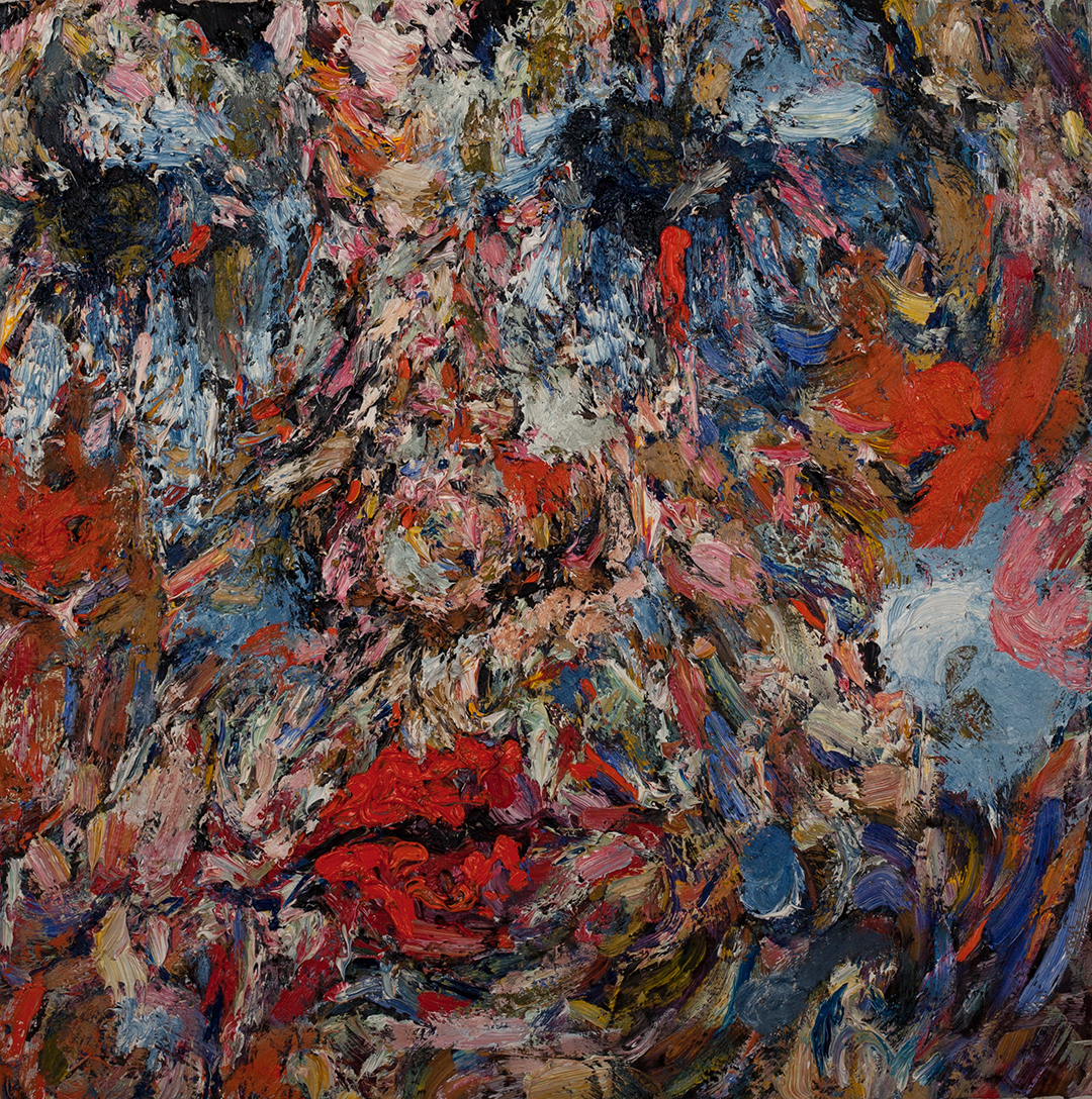   Berry Stick,&nbsp; 2015  Oil and plaster on wood  24x24" 