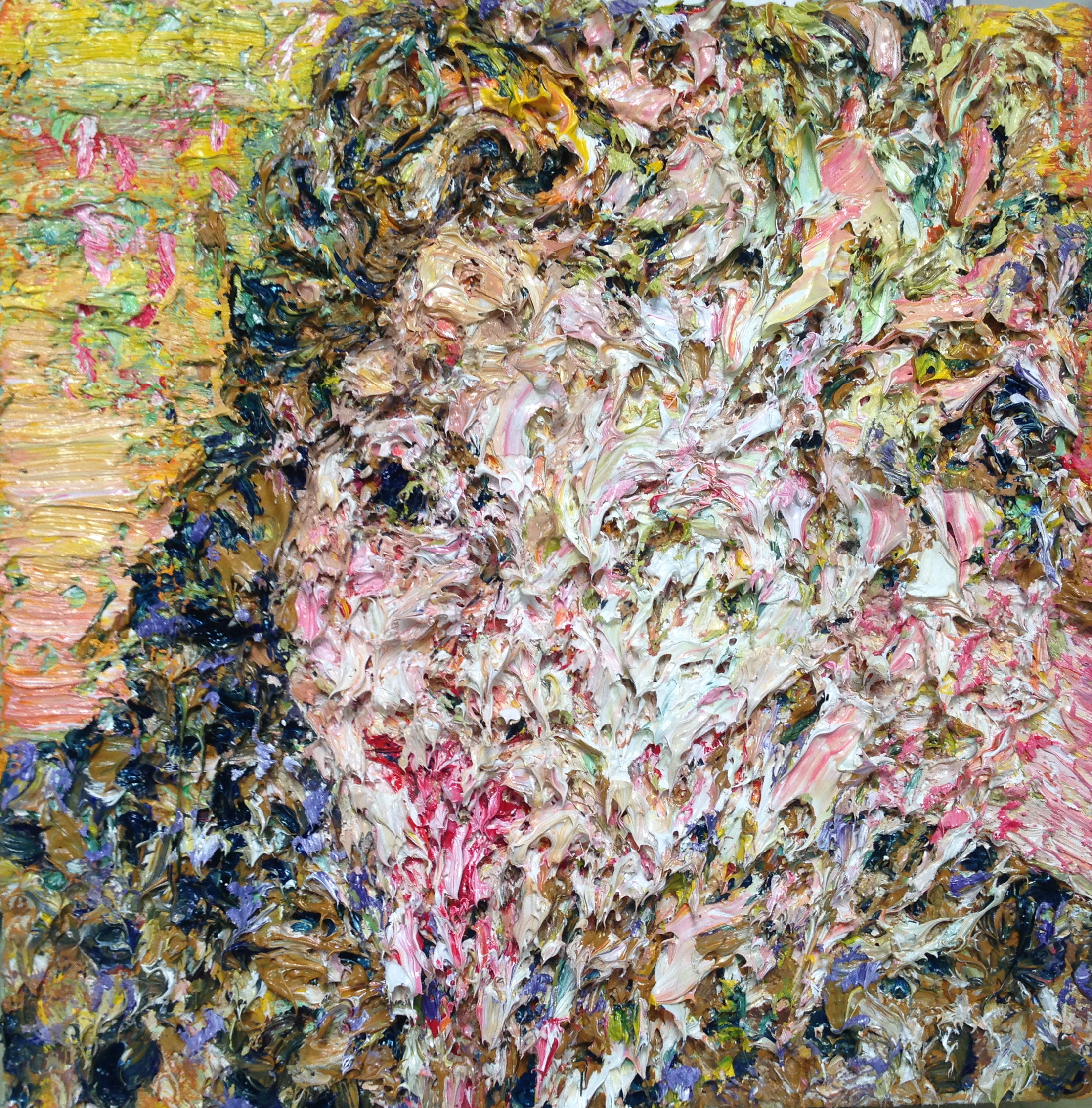   Marble Cake, &nbsp;2014  oil on wood  8x8" 