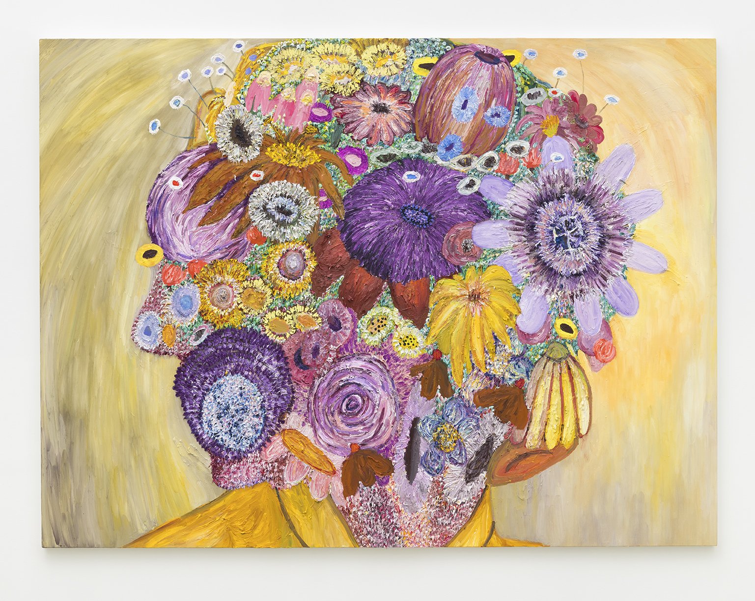 Gilded Outlines, 2023, Oil on canvas, 72x96