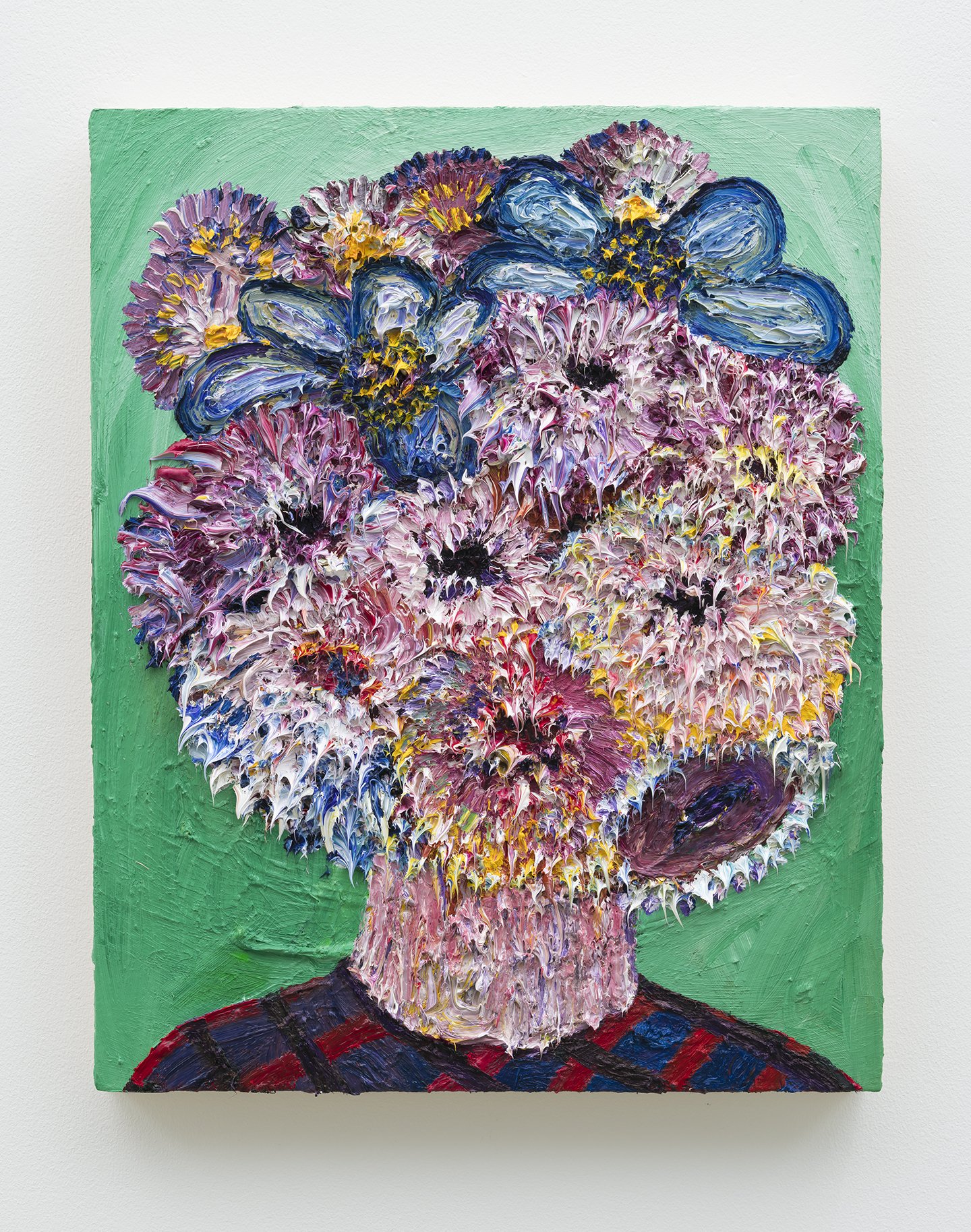 Laughing in Place, 2023, Oil on panel, 20x16