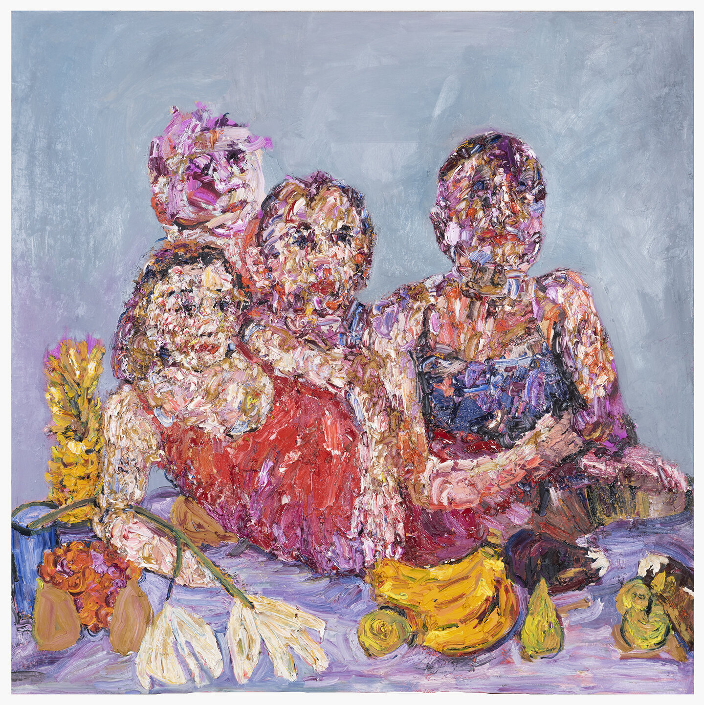  FRUIT PLATE, 2019, OIL ON PANEL, 48X48” 