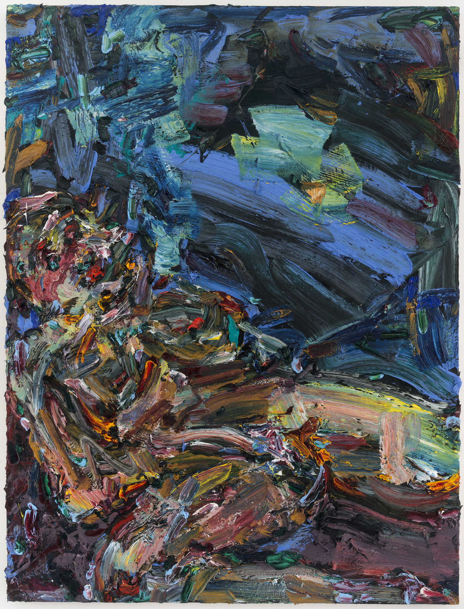   Candace at Night , 2018  Oil on panel, 36x48" 