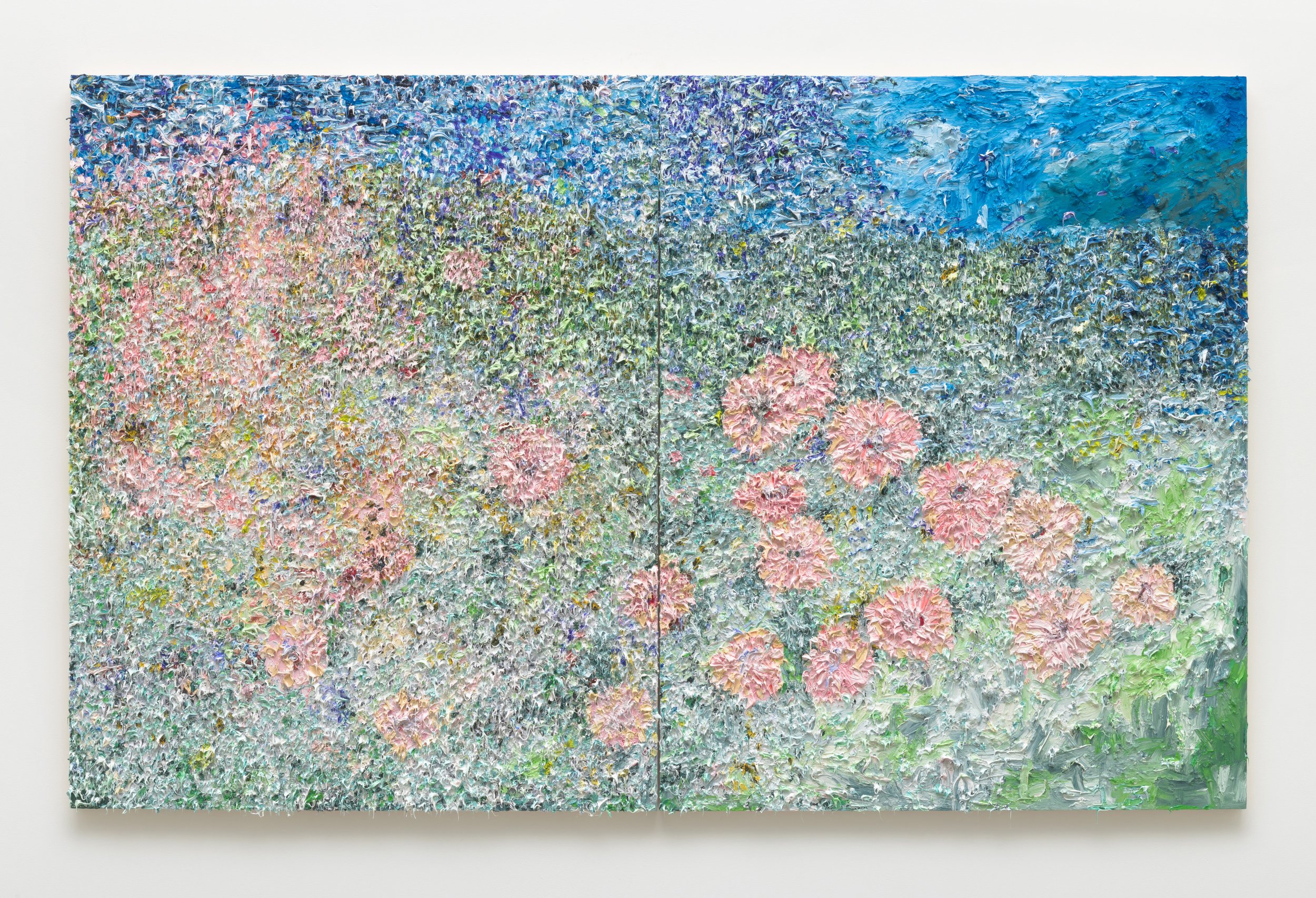 End of Time, 2021, Oil on panel, 60x72" (diptych)