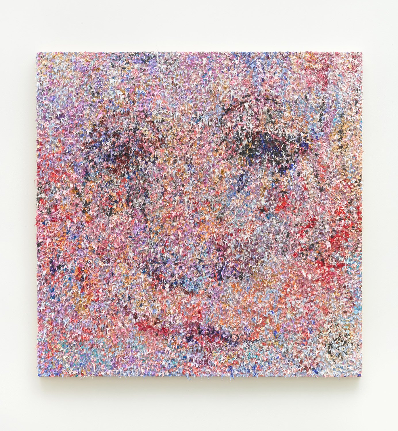Static, 2021, Oil on panel, 48x48"