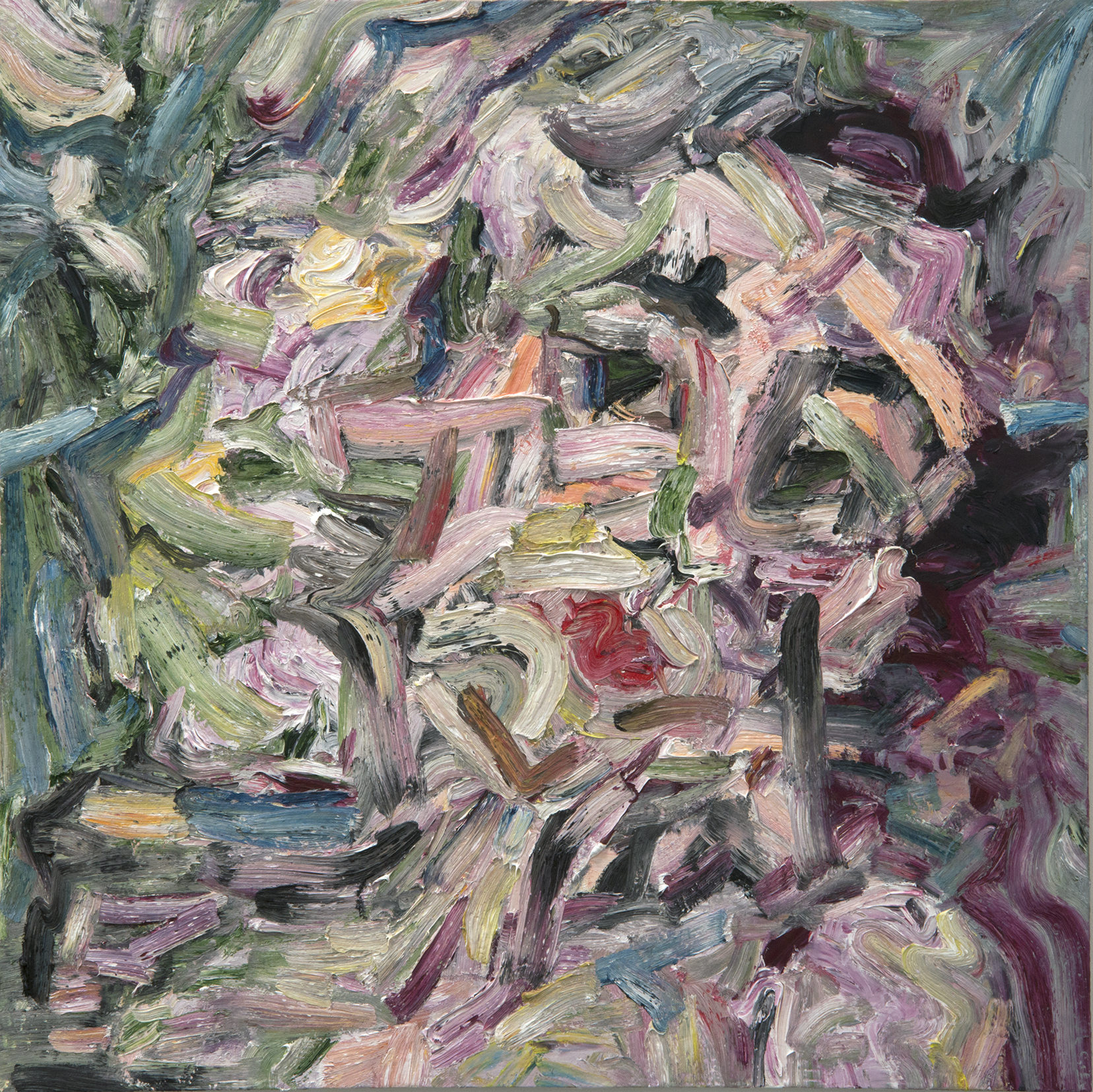  Night Gaze , 2015  Oil on wood, 48x48" 